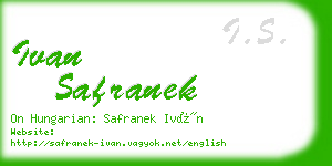 ivan safranek business card